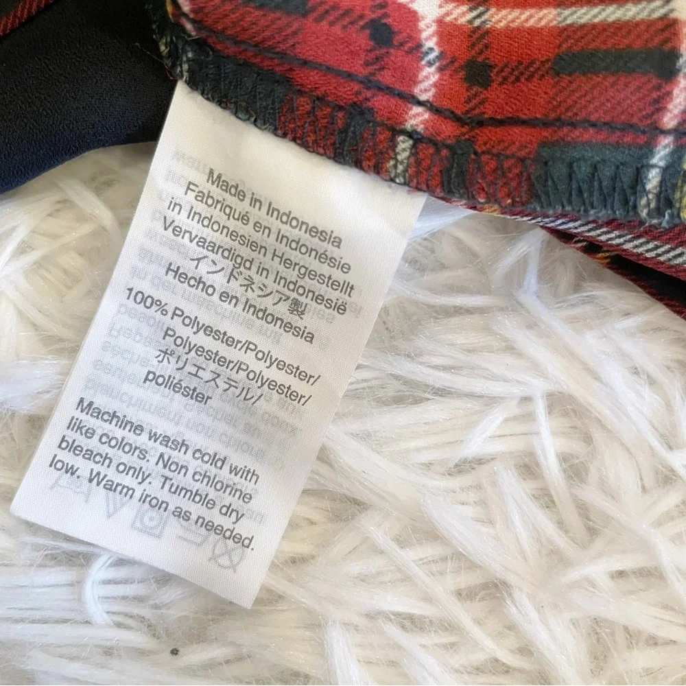 J.Crew Halter Top Stewart Tartan Plaid Bow Tie Back Holiday 6 Christmas